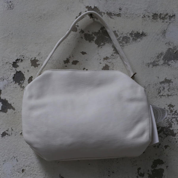 Guidi soft horseskin cube shoulder bag JAN3 white